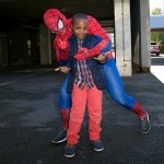 Spiderman meets boy