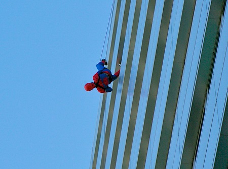 People watch Spiderman