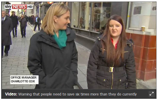 SkyNewsCharlotte Sky News Interviews BE Offices on pensions and savings