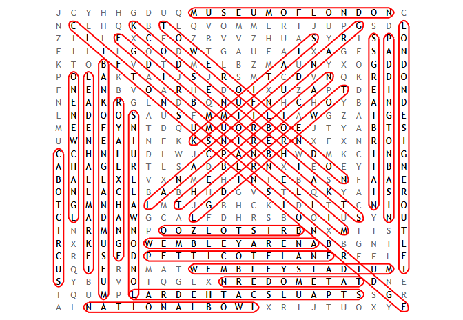 Coffee Break wordsearch answers
