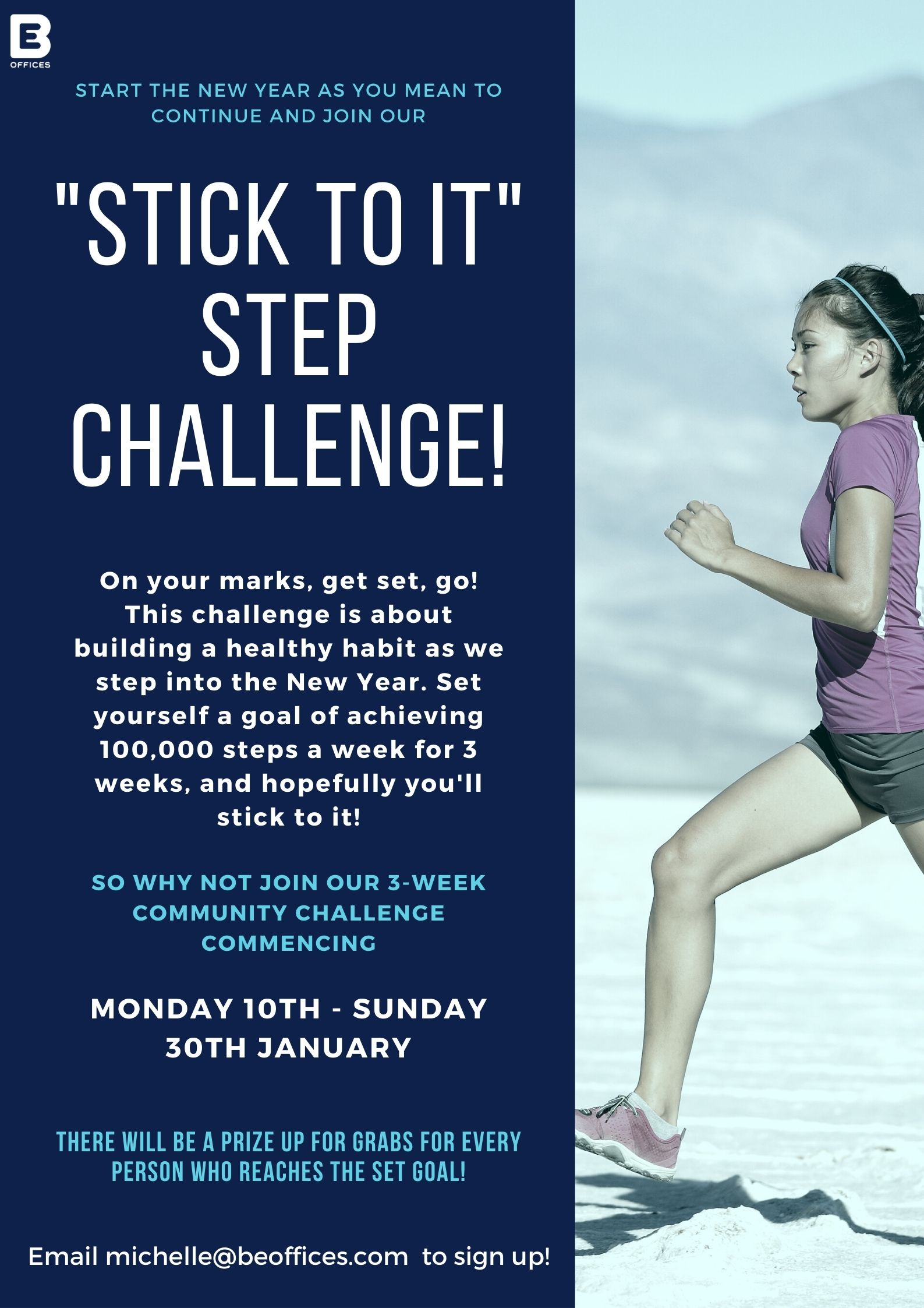 BE Stick to it step challenge!