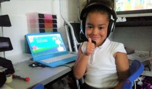TutorMate - primary school child using reading portal